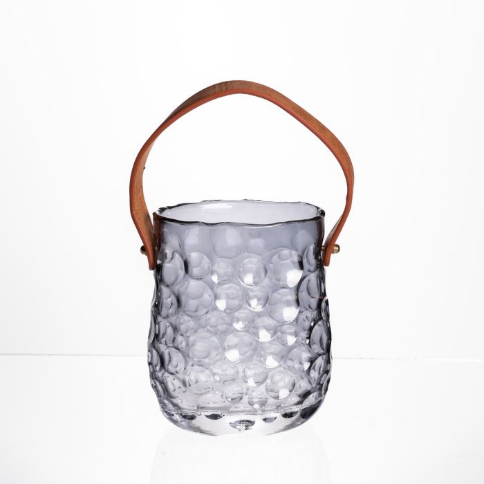 Ваза сумочка з ручкою 11,5×7,5×15 см 800 мл Сірий HP-19-153-2 (HP-19-153-2) - изображение 1