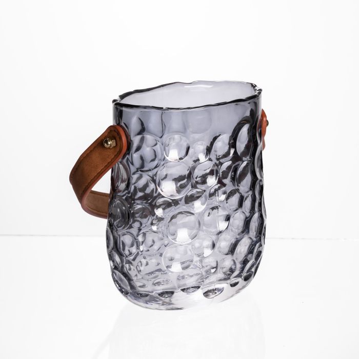 Ваза сумочка з ручкою 11,5×7,5×15 см 800 мл Сірий HP-19-153-2 (HP-19-153-2) - изображение 2