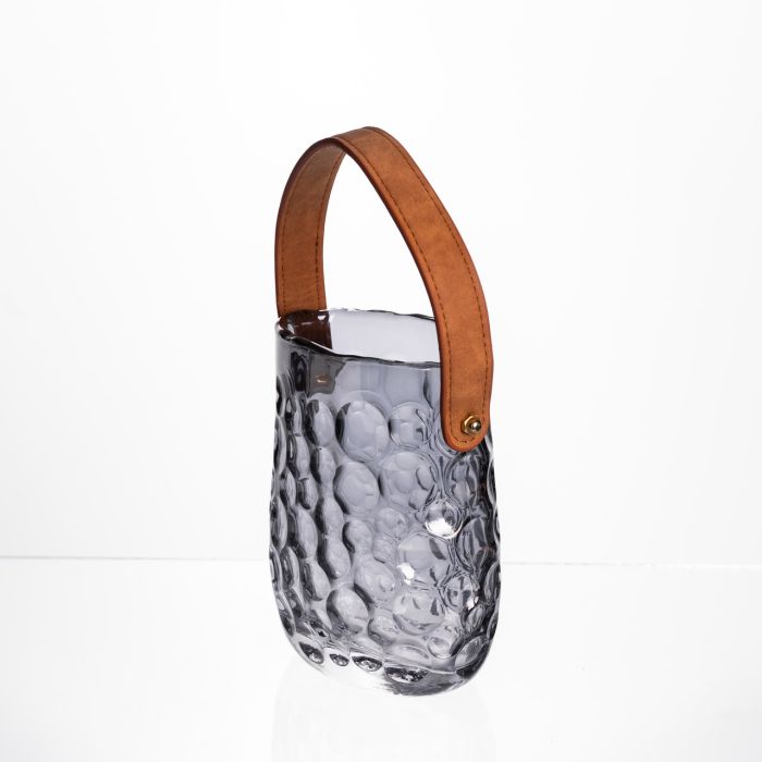 Ваза сумочка з ручкою 11,5×7,5×15 см 800 мл Сірий HP-19-153-2 (HP-19-153-2) - изображение 4