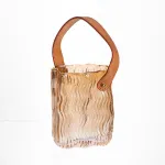 Ваза сумочка з ручкою 12×8.5×16 (см) декоративна Коричневий HP-19-154-1 (HP-19-154-1)