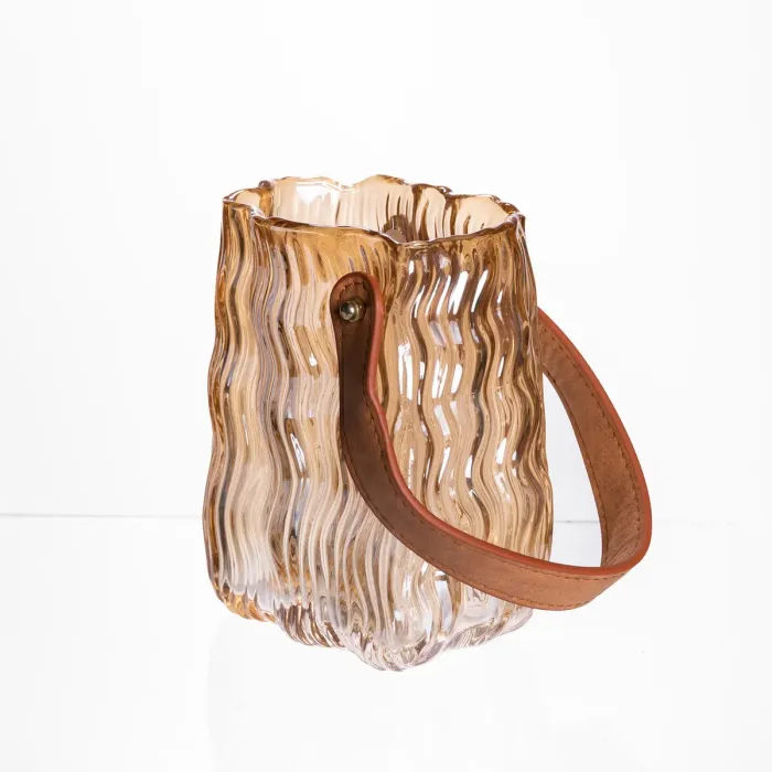 Ваза сумочка з ручкою 12×8.5×16 (см) декоративна Коричневий HP-19-154-1 (HP-19-154-1) - зображення 3