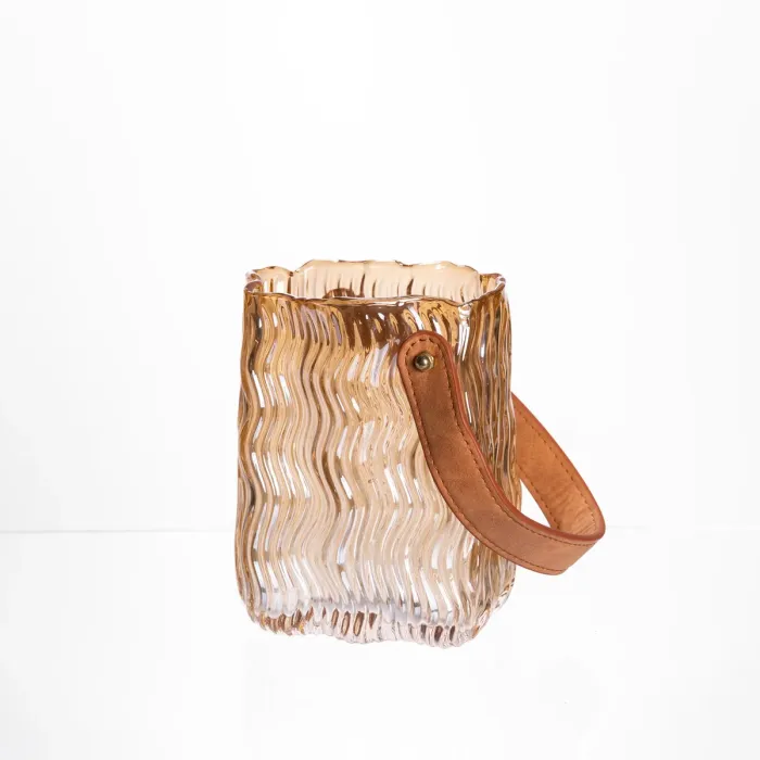 Ваза сумочка з ручкою 12×8.5×16 (см) декоративна Коричневий HP-19-154-1 (HP-19-154-1) - зображення 4