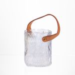 Ваза сумочка з ручкою 12×8.5×16 (см) декоративна скляна ваза для квітів 800 (мл) Прозорий HP-19-154-3 (HP-19-154-3)