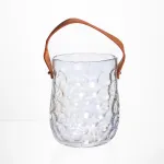 Ваза сумочка з ручкою 13×9.5×18 (см) декоративна скляна ваза для квітів 1.2 (л) Прозорий HP-19-153-6 (HP-19-153-6)