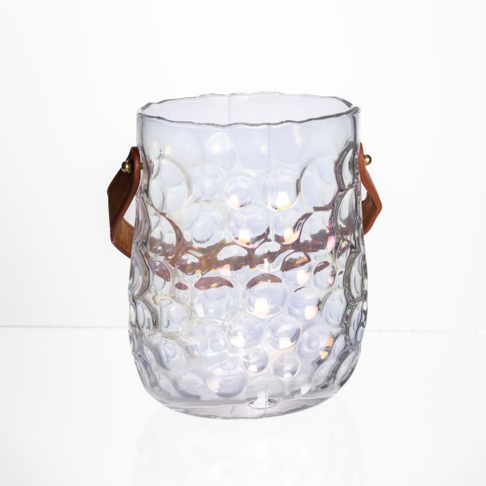 Ваза сумочка з ручкою 13×9.5×18 (см) декоративна скляна ваза для квітів 1.2 (л) Прозорий HP-19-153-6 (HP-19-153-6) - изображение 2