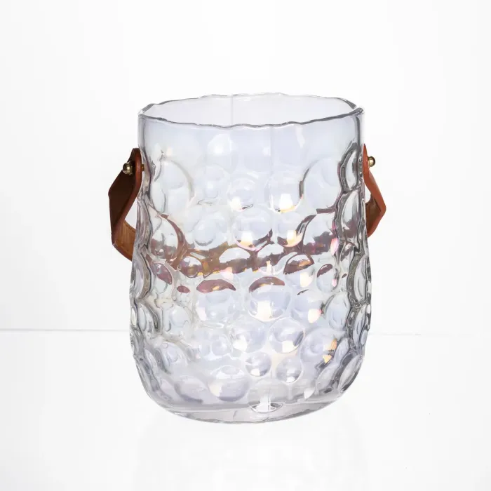 Ваза сумочка з ручкою 13×9.5×18 (см) декоративна скляна ваза для квітів 1.2 (л) Прозорий HP-19-153-6 (HP-19-153-6) - зображення 2