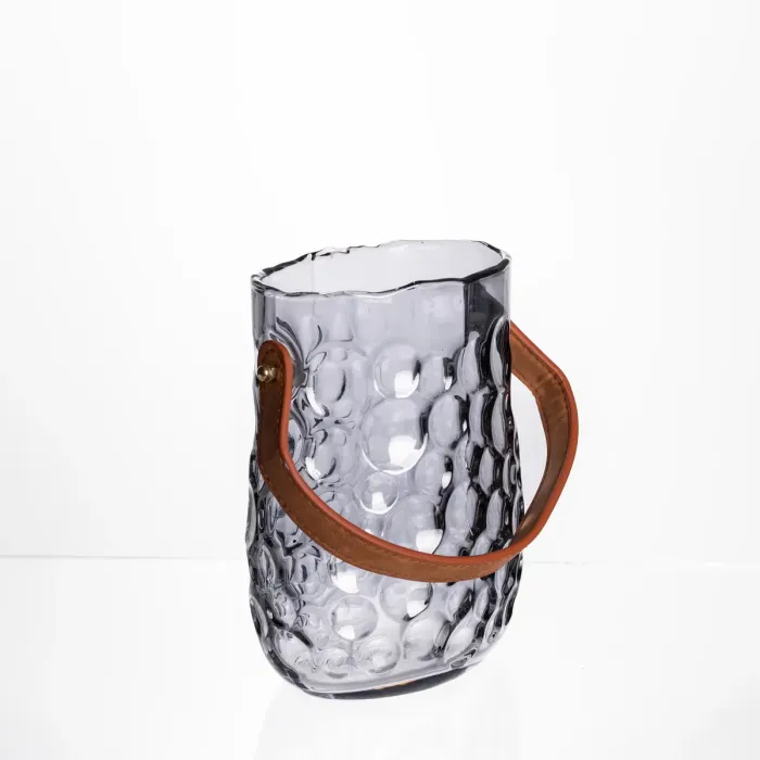 Ваза сумочка з ручкою 13×9.5×18 см декоративна Сірий HP-19-153-5 (HP-19-153-5) - зображення 2