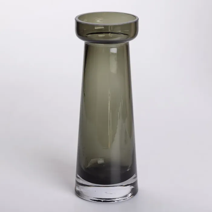 Ваза циліндр для квітів 25.5 см Т-подібна скляна ваза 800 мл Чорна Т-подібна скляна ваза 800 мл (HP-10-35) - изображение 1