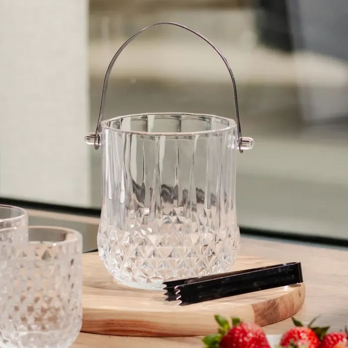 Відерце для льоду скляне 1.1 л з металевими щипцями HP-19-20 (HP-19-20) - изображение 2