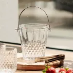 Відерце для льоду скляне 1 л з металевими щипцями HP-19-22GLASS (HP-19-22GLASS)