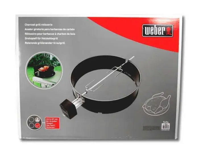 Вертел электрический для угольных грилей 57 см - Weber 7494 - зображення 2