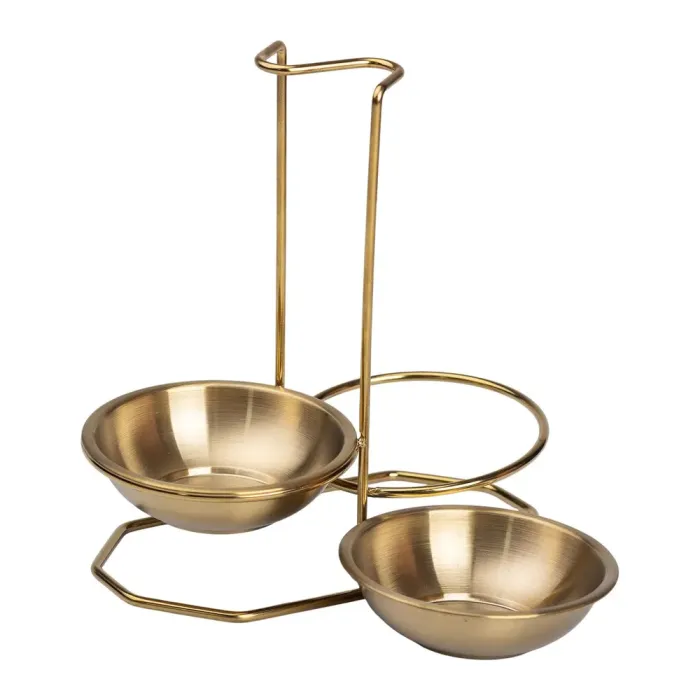 Вертикальная подставка для половника или ложек 2012.519.5 см на 2 сек. Золото (HP-19-14) - изображение 5