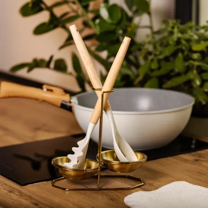 Вертикальная подставка для половника или ложек 2012.519.5 см на 2 сек. Золото (HP-19-14) - изображение 6