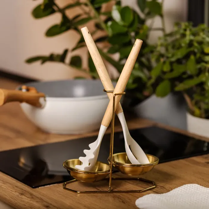 Вертикальная подставка для половника или ложек 2012.519.5 см на 2 сек. Золото (HP-19-14) - изображение 7