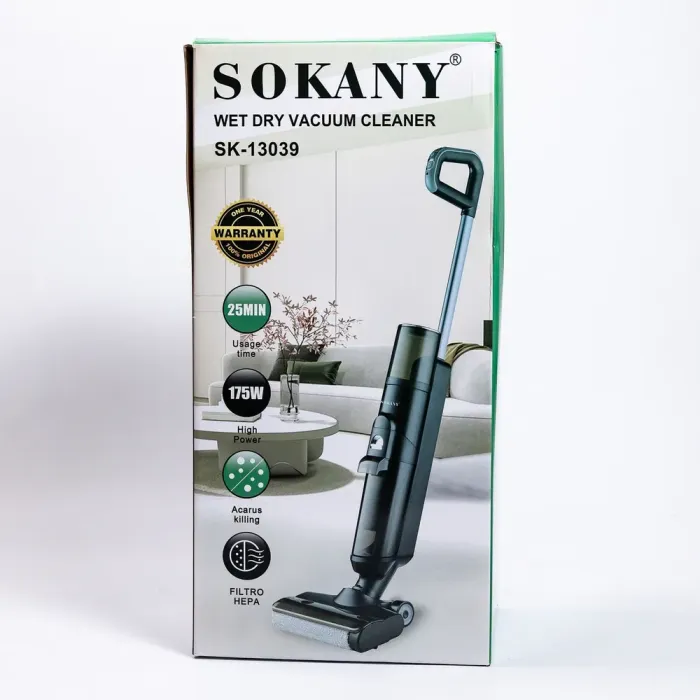 Вертикальний пилосос миючий 175 Вт Sokany акумуляторний для сухого та вологого прибирання (SK-13039) - зображення 8
