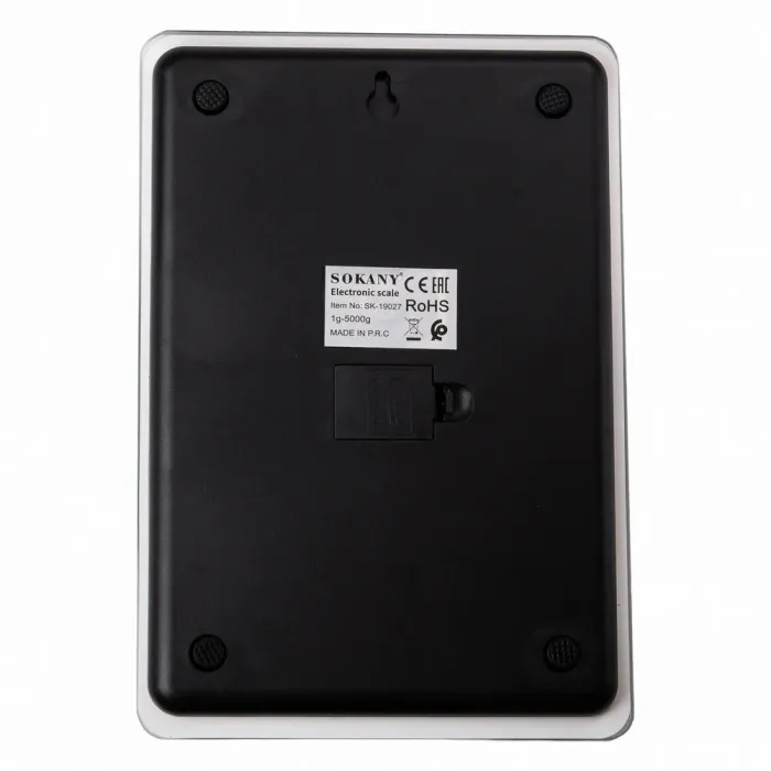 Кухонні ваги до 5 кг електронні точні ваги настільна чаша без батарейок для Sokany (SK-19027GR) - зображення 3