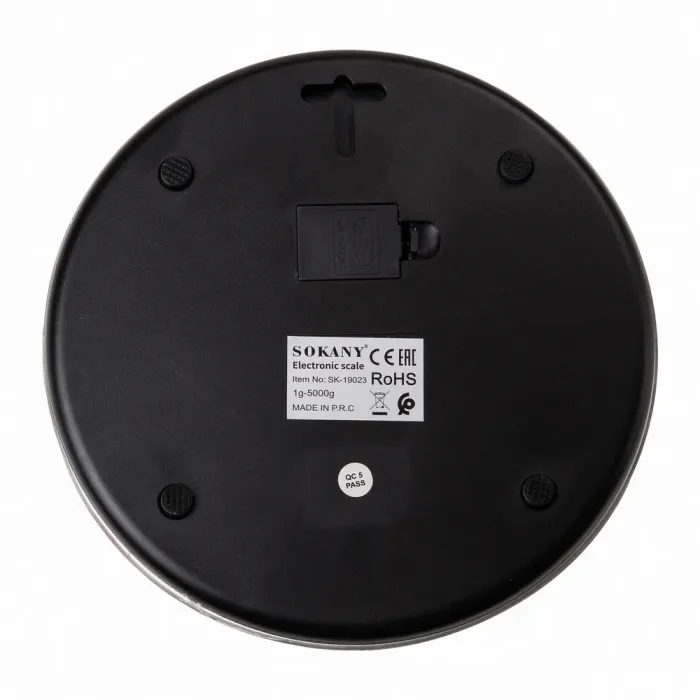 Кухонні ваги до 5 кг електронні точні ваги настільна чаша без батарейок для Sokany (SK-19023B) - зображення 3