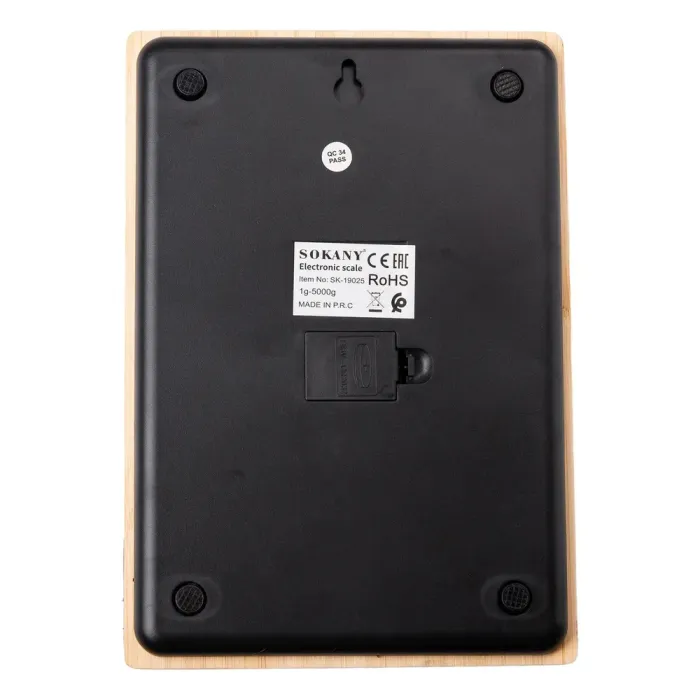 Кухонні ваги до 5 кг електронні точні ваги настільна чаша без батарейок для Sokany (SK-19025) - зображення 3