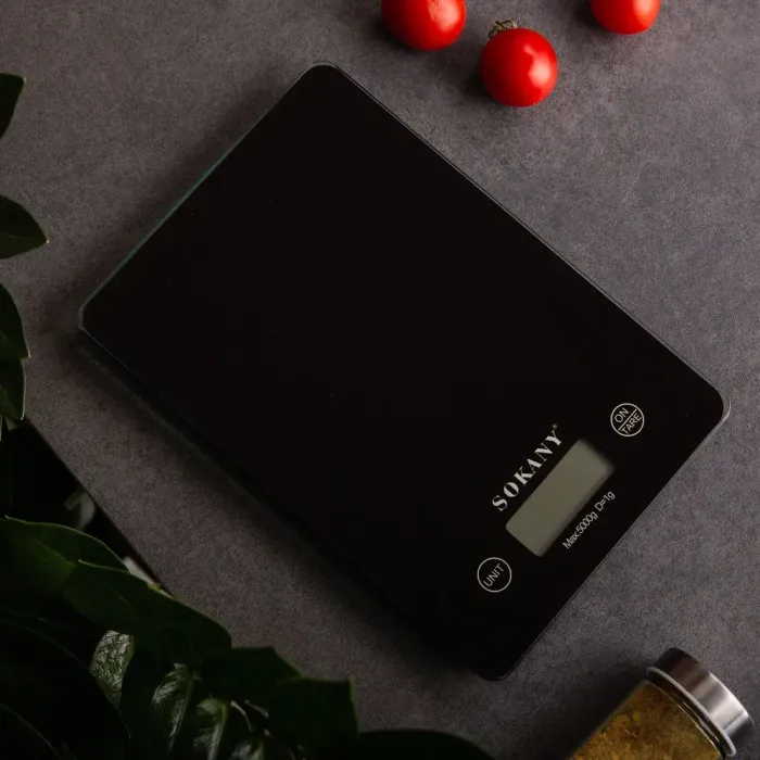 Кухонні ваги до 5 кг електронні точні ваги настільна чаша без батарейок для Sokany (SK-19027B) - зображення 4