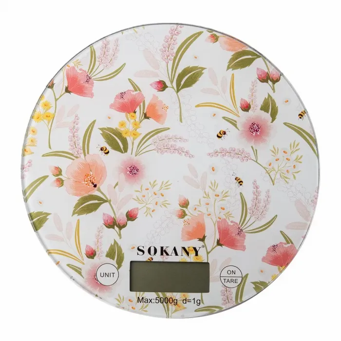 Кухонні ваги до 5 кг Електронні точні ваги для продуктів без настільної чаші Працюють від батарейок Sokany (SK-19023ML) - зображення 1