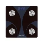 Смарт ваги електронні Sokany 26х26 см до 180 кг з Bluetooth Чорний SK-19029B (SK-19029B)