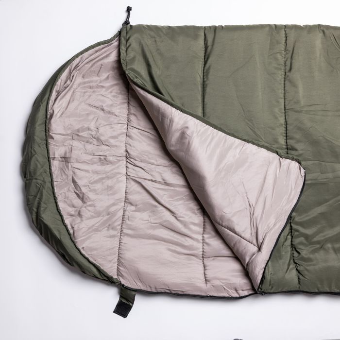 Всесезонний спальний мішок-ковдра з капюшоном 210х70 см Хакі LU-010 (LU-010) - изображение 1