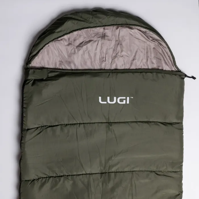 Всесезонний спальний мішок-ковдра з капюшоном 210х70 см Хакі LU-010 (LU-010) - зображення 6