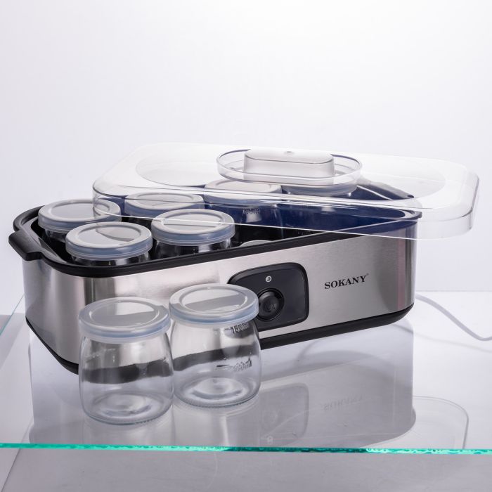 Йогуртниця електрична на 8 баночок по 180 (мл) 20 Вт SK-08109 (SK-08109) - изображение 5