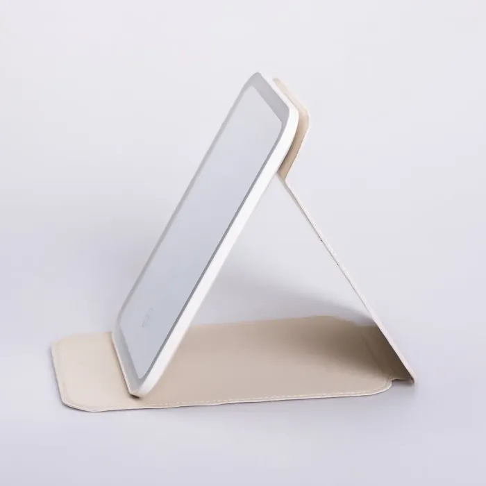 Дзеркало з лед підсвічуванням настільне складне 19.5х13.5 см косметичне для макіяжу Біле (HP-10-8AP) - изображение 5