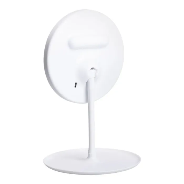 Дзеркало з підсвічуванням кругле настільне кругле косметичне Ø15.3 см дзеркало для макіяжу косметичне Біле (HP-10-5AW) - изображение 4