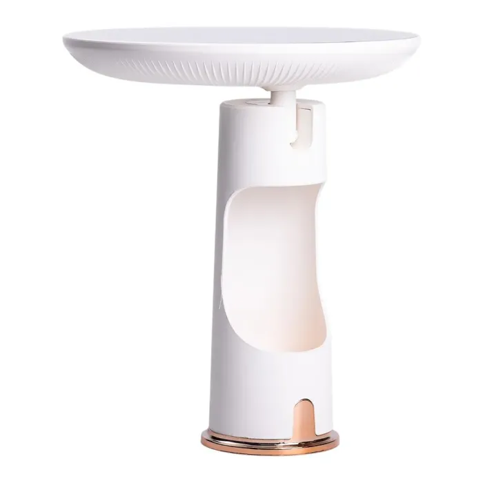 Дзеркало з підсвічуванням настільне косметичне кругле 18.5х10х29 см дзеркало з лед підсвічуванням USB для макіяжу Біле (HP-10-1AW) - зображення 5