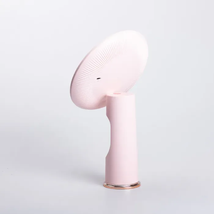 Дзеркало з підсвічуванням настільне косметичне кругле 18.5х10х29 см дзеркало з лед підсвічуванням USB для макіяжу Рожеве (HP-10-1AP) - зображення 5